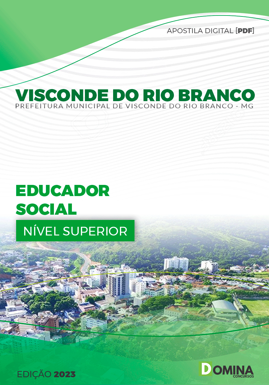 Apostila Pref Visconde do Rio Branco MG 2023 Educador Social