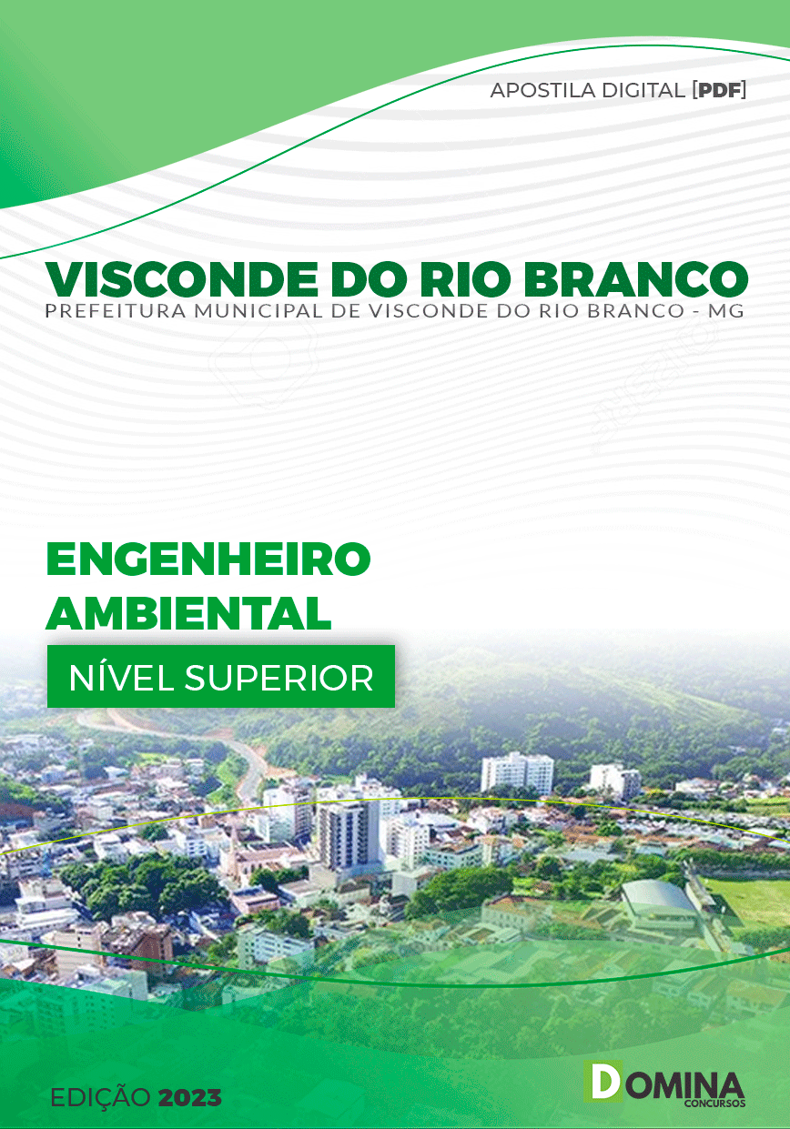 Apostila Pref Visconde do Rio Branco MG 2023 Engenheiro Ambiental