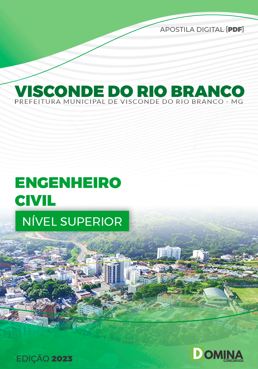 Apostila Pref Visconde do Rio Branco MG 2023 Engenheiro Civil