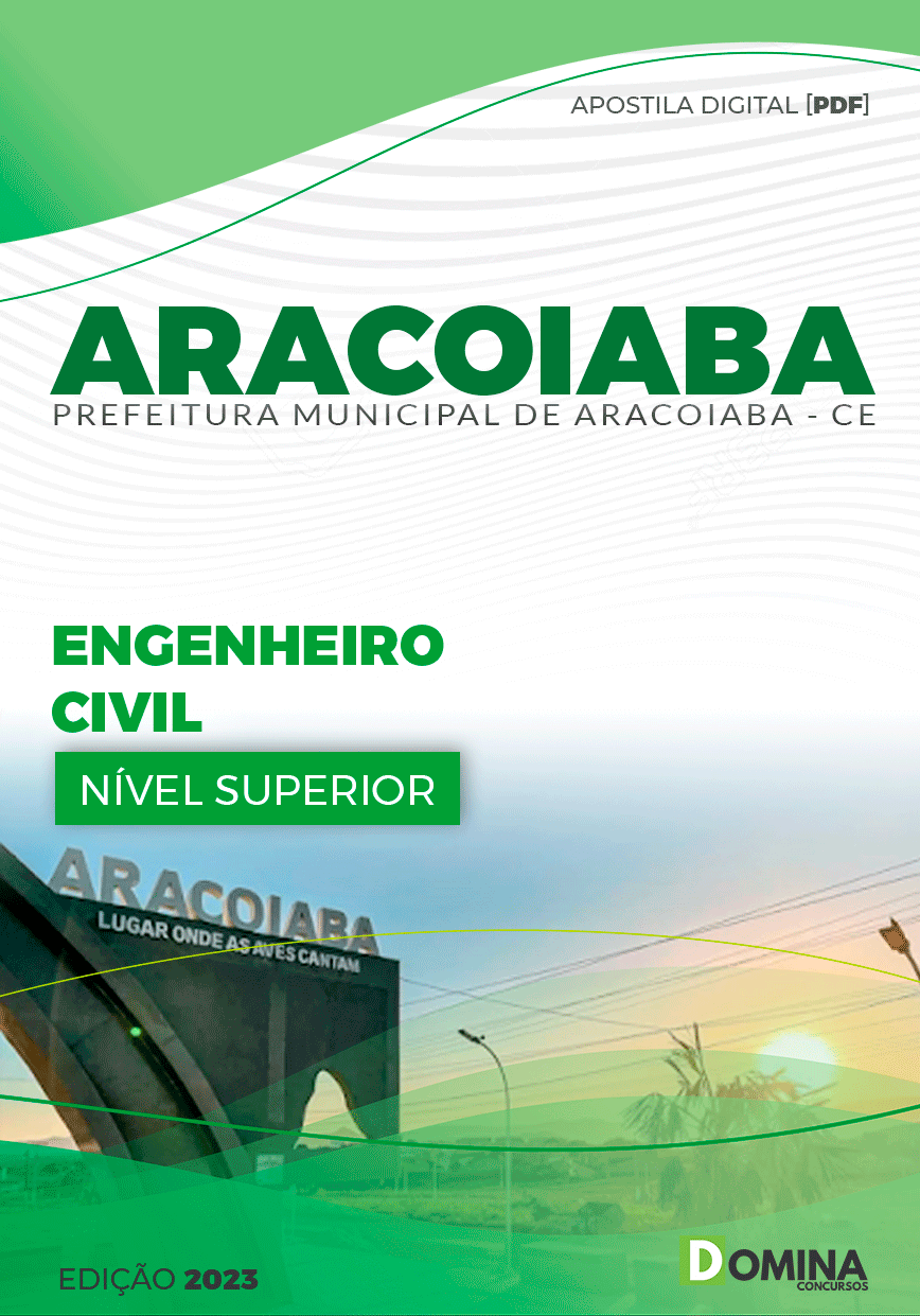 Apostila Pref Aracoiaba CE 2023 Engenheiro Civil