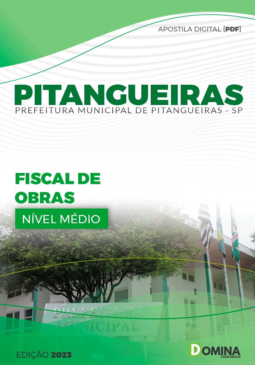 Apostila Concurso Pref Pitangueiras SP 2024 Fiscal Obras