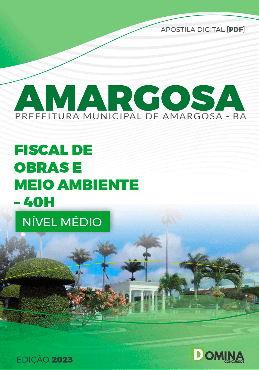 Apostila Pref Amargosa BA 2023 Fiscal de Obras Meio Ambiente