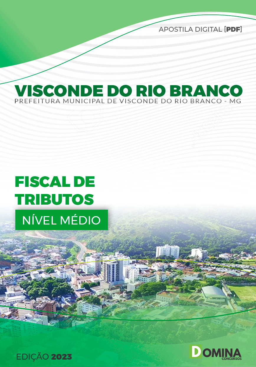 Apostila Pref Visconde do Rio Branco MG 2023 Fiscal Tributos