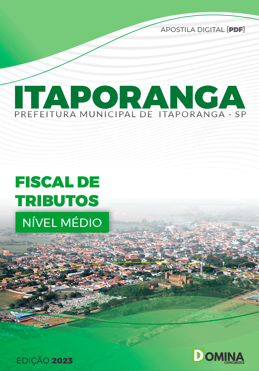 Apostila Pref Itaporanga SP 2024 Fiscal Tributos