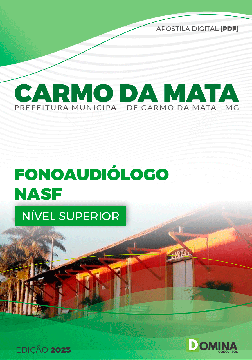 Apostila Pref Carmo da Mata MG 2023 Fonoaudiólogo NASF