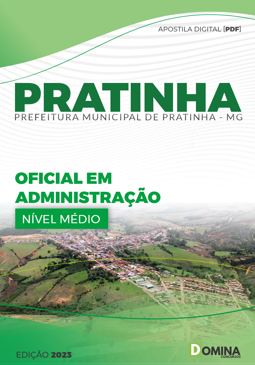 Apostila Concurso Pref Pratinha MG 2023 Oficial Administração