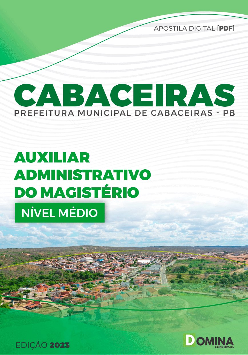 Apostila Pref Cabaceiras PB 2023 Auxiliar Administrativo Magistério
