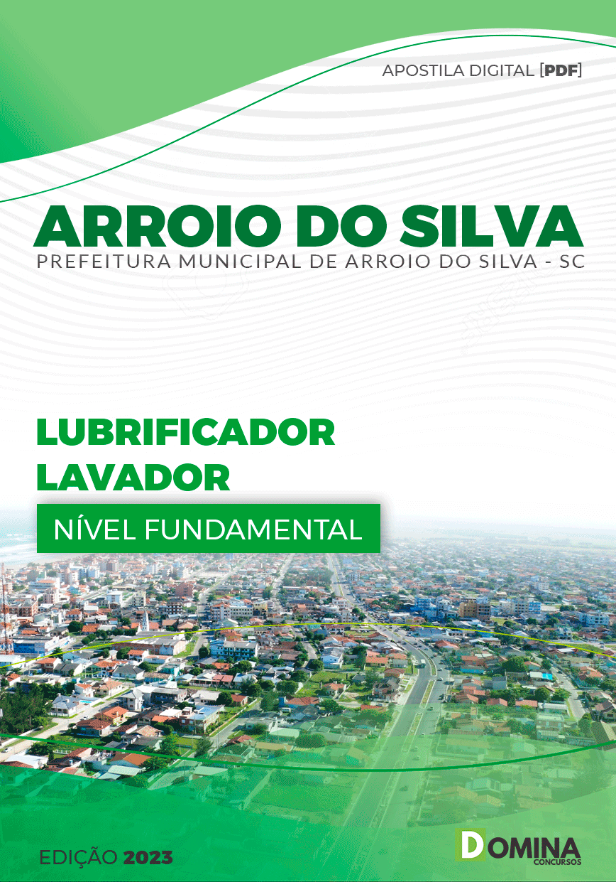 Apostila Pref Arroio do Silva SC 2023 Lubrificador Lavador