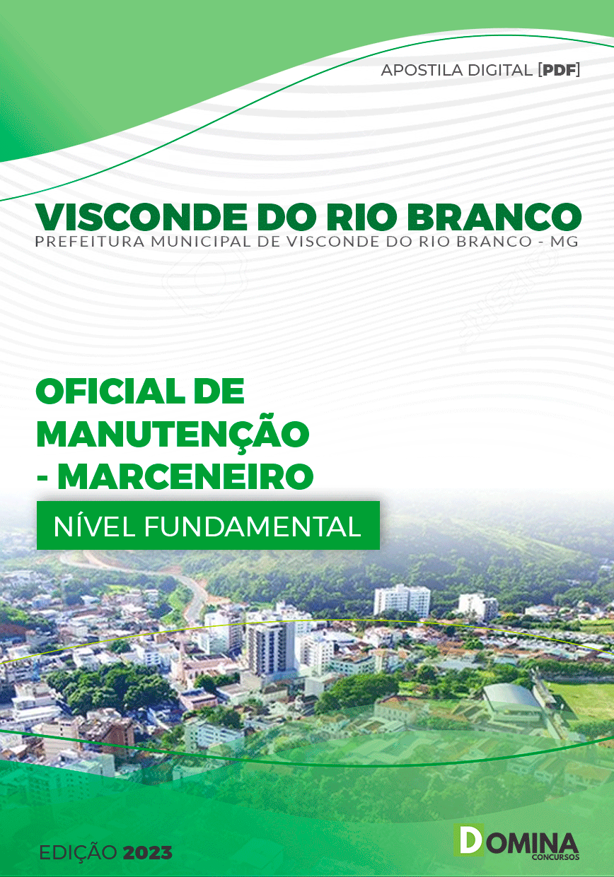 Apostila Pref Visconde do Rio Branco MG 2023 Marceneiro
