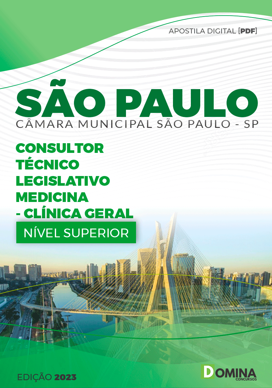 Apostila Câmara São Paulo SP 2024 Técnico Legislativo Medicina Clínico Geral