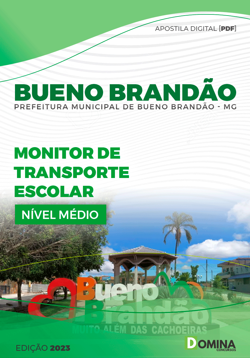 Apostila Pref Bueno Brandão MG 2023 Monitor Transporte Escolar