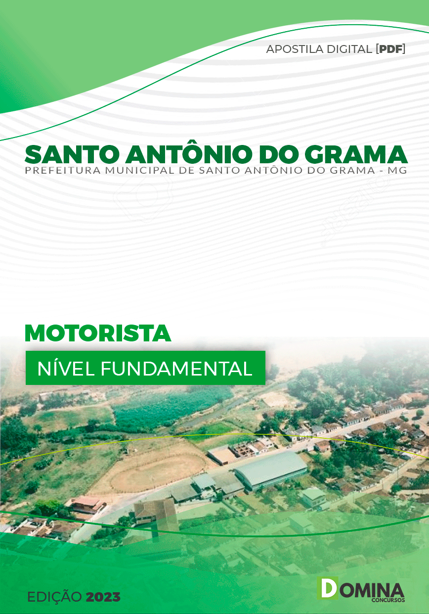 Pref Santo Antônio do Grama MG 2023 Motorista