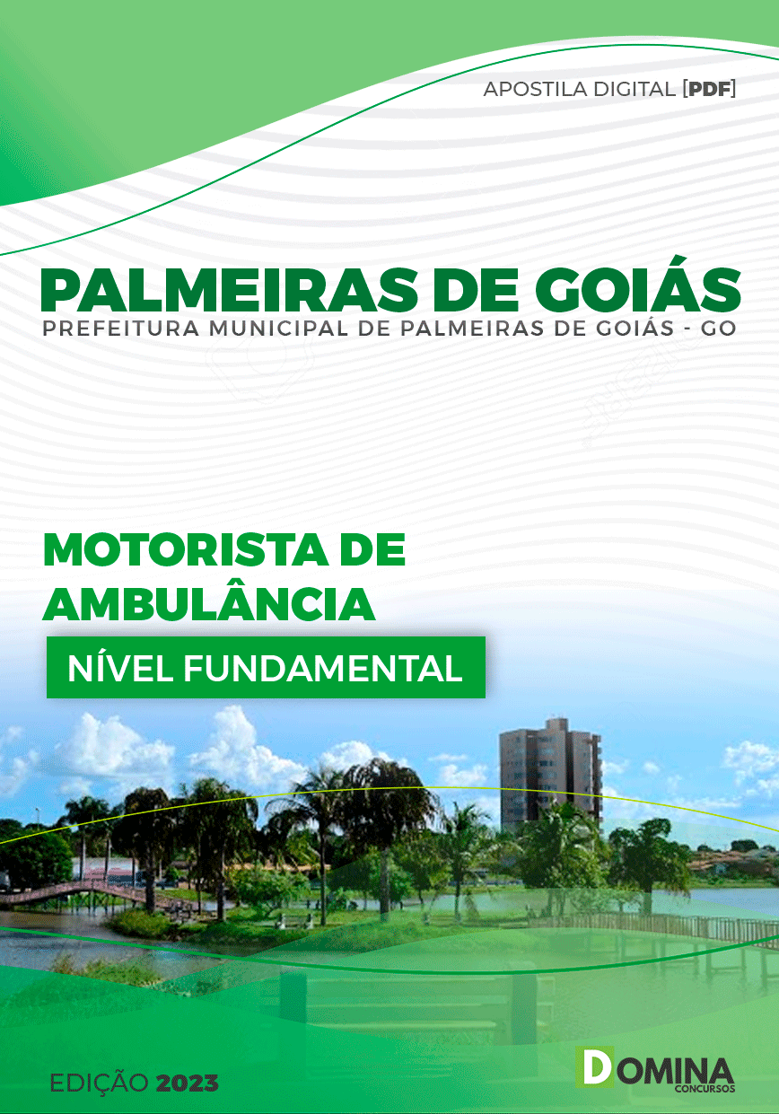 Apostila Pref Palmeiras de Goiás GO 2024 Motorista Ambulância
