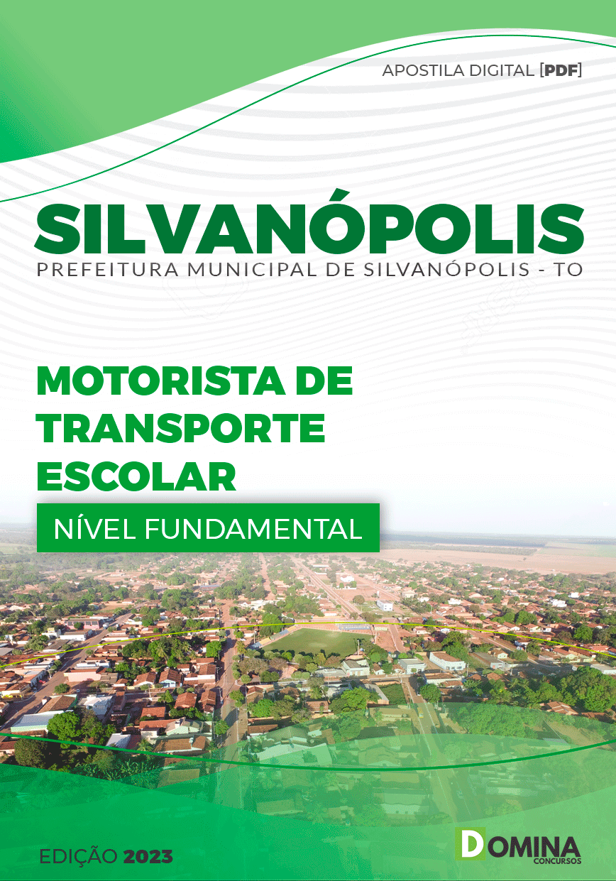 Apostila Pref Silvanópolis TO 2023 Motorista Transporte Escolar