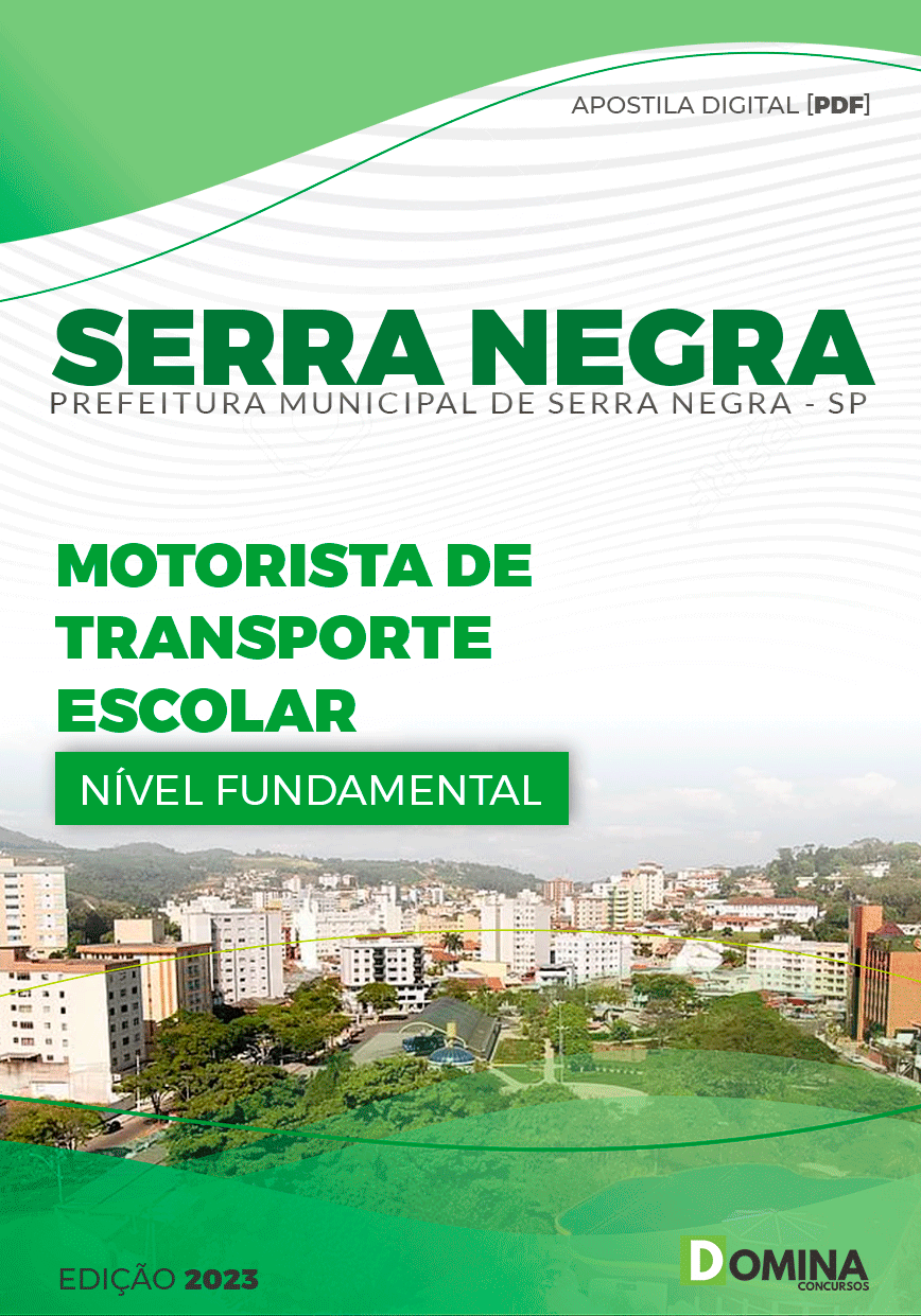 Apostila Pref Serra Negra SP 2023 Motorista de Transporte Escolar