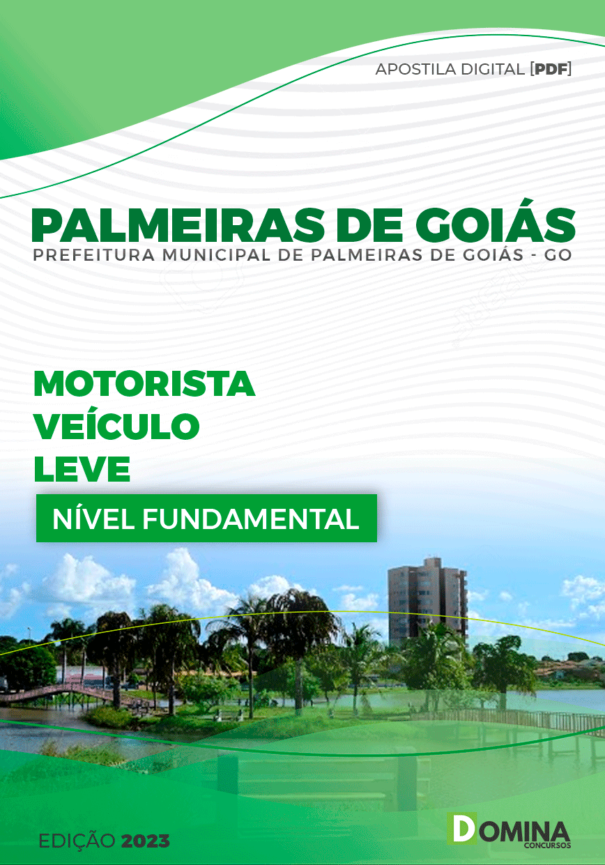 Apostila Pref Palmeiras de Goiás GO 2024 Motorista Veículo Leve