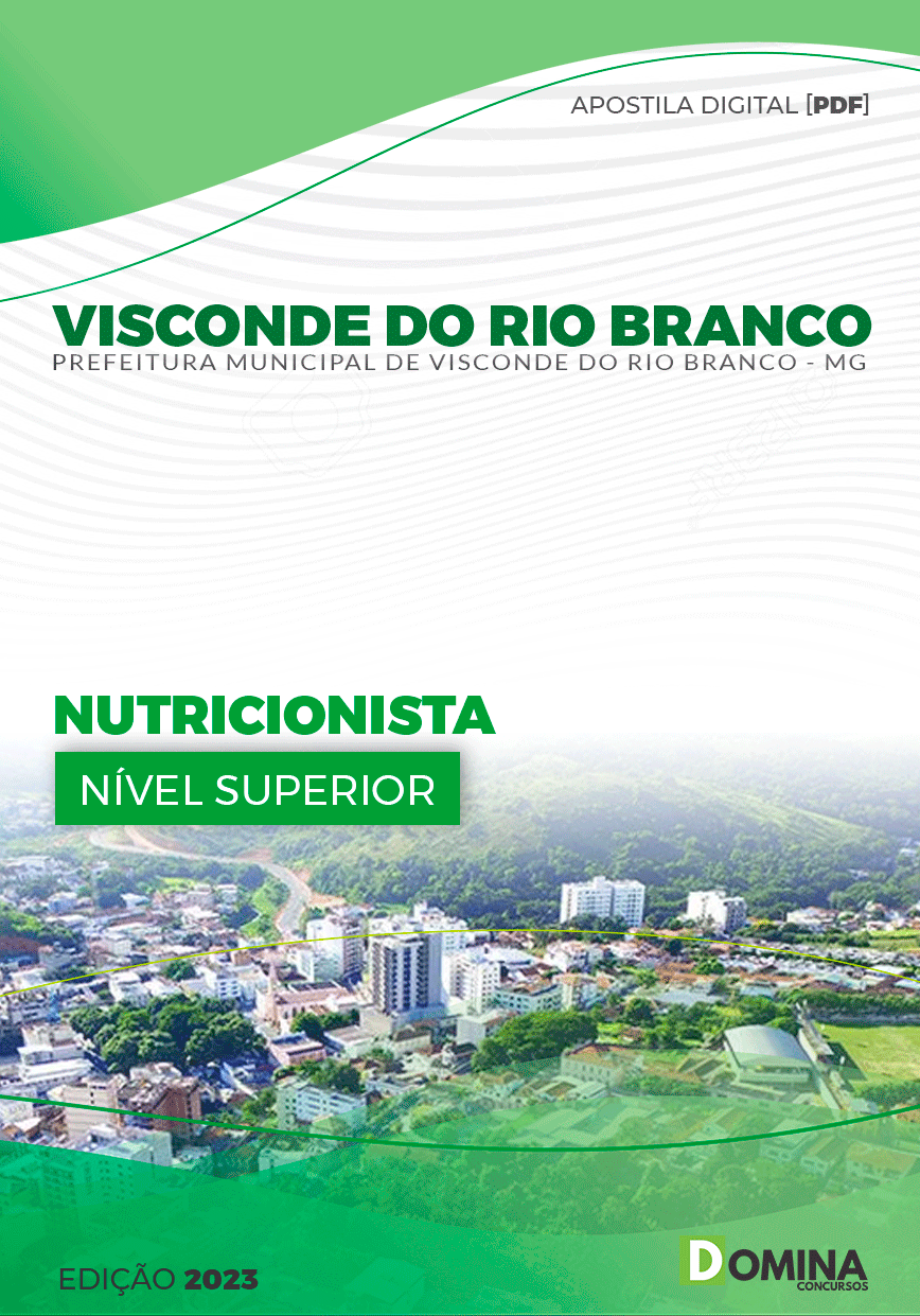 Apostila Pref Visconde do Rio Branco MG 2023 Nutricionista