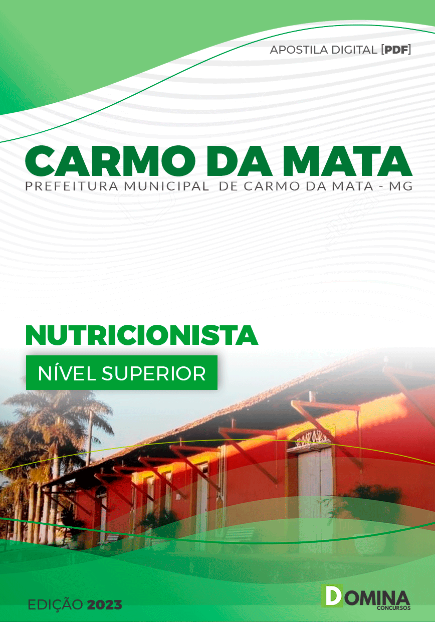 Apostila Pref Carmo da Mata MG 2023 Nutricionista