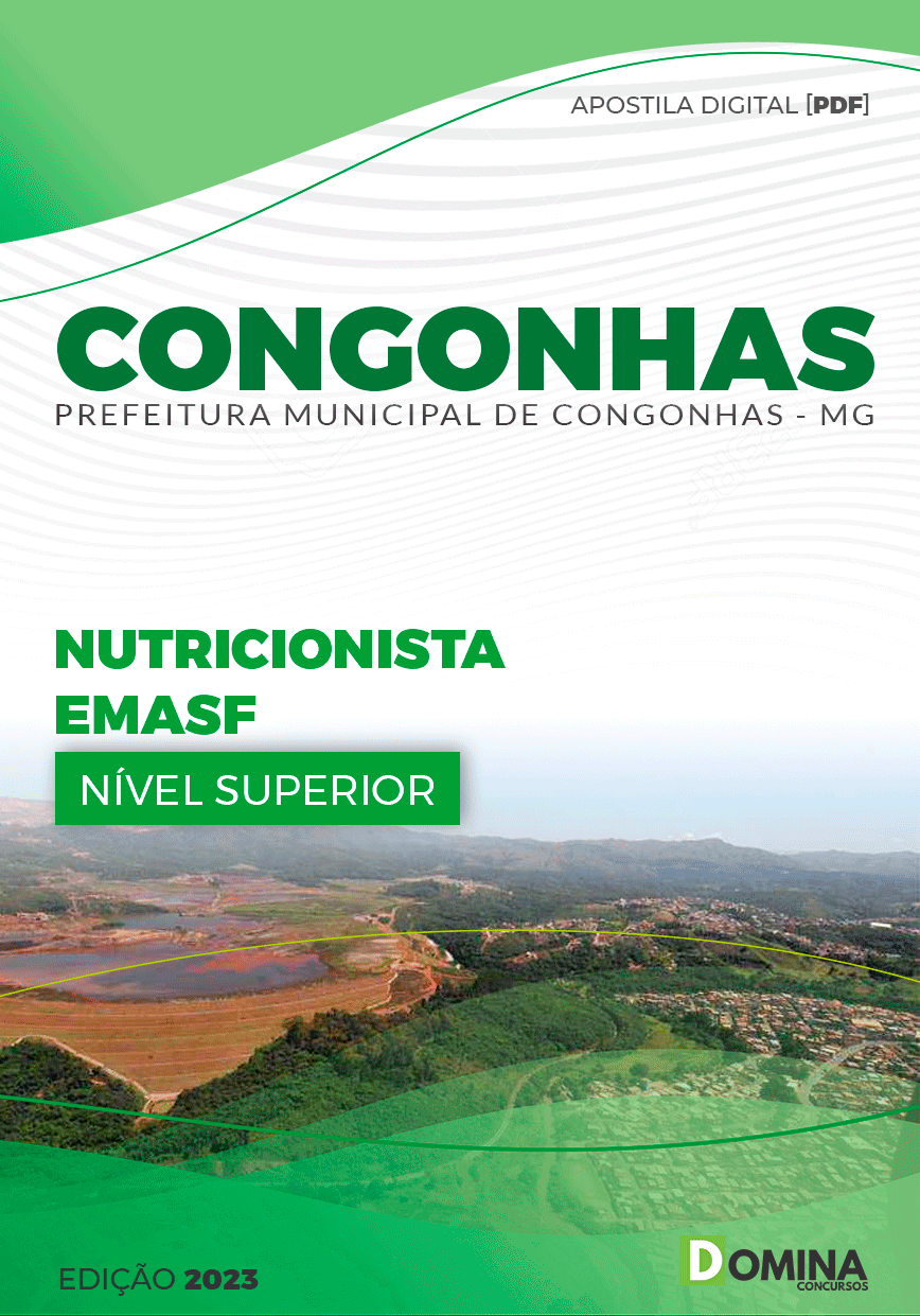 Apostila Pref Congonhas MG 2023 Nutricionista EMASF