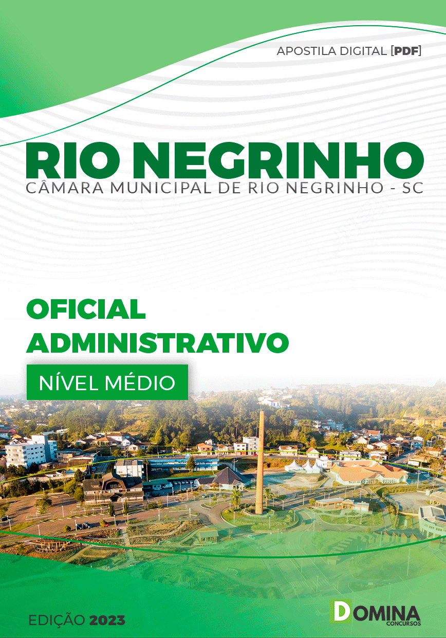 Apostila Câmara Rio Negrinho SC 2023 Oficial Administrativo