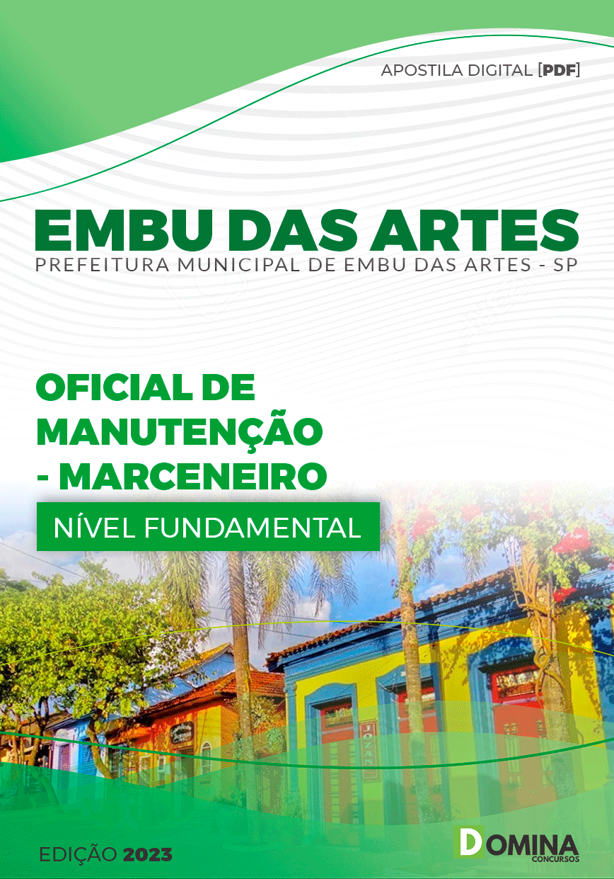 Apostila Pref Embu das Artes SP 2023 Oficial Manutenção Marceneiro