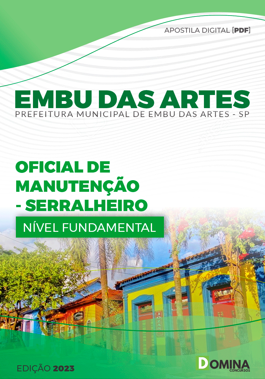 Apostila Pref Embu das Artes SP 2023 Oficial Manutenção Serralheiro