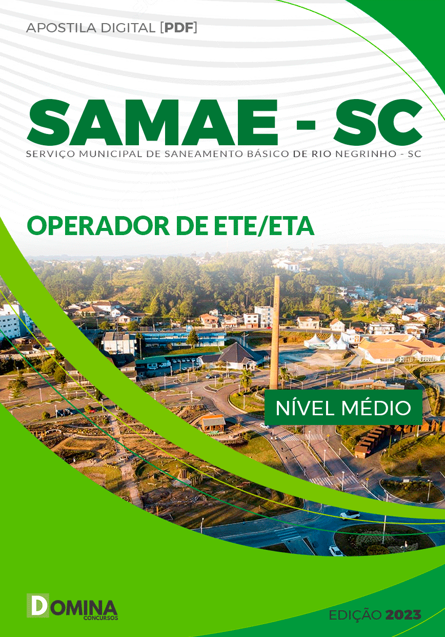 Apostila SAMAE Rio Negrinho SC 2023 Operador de ETE e ETA