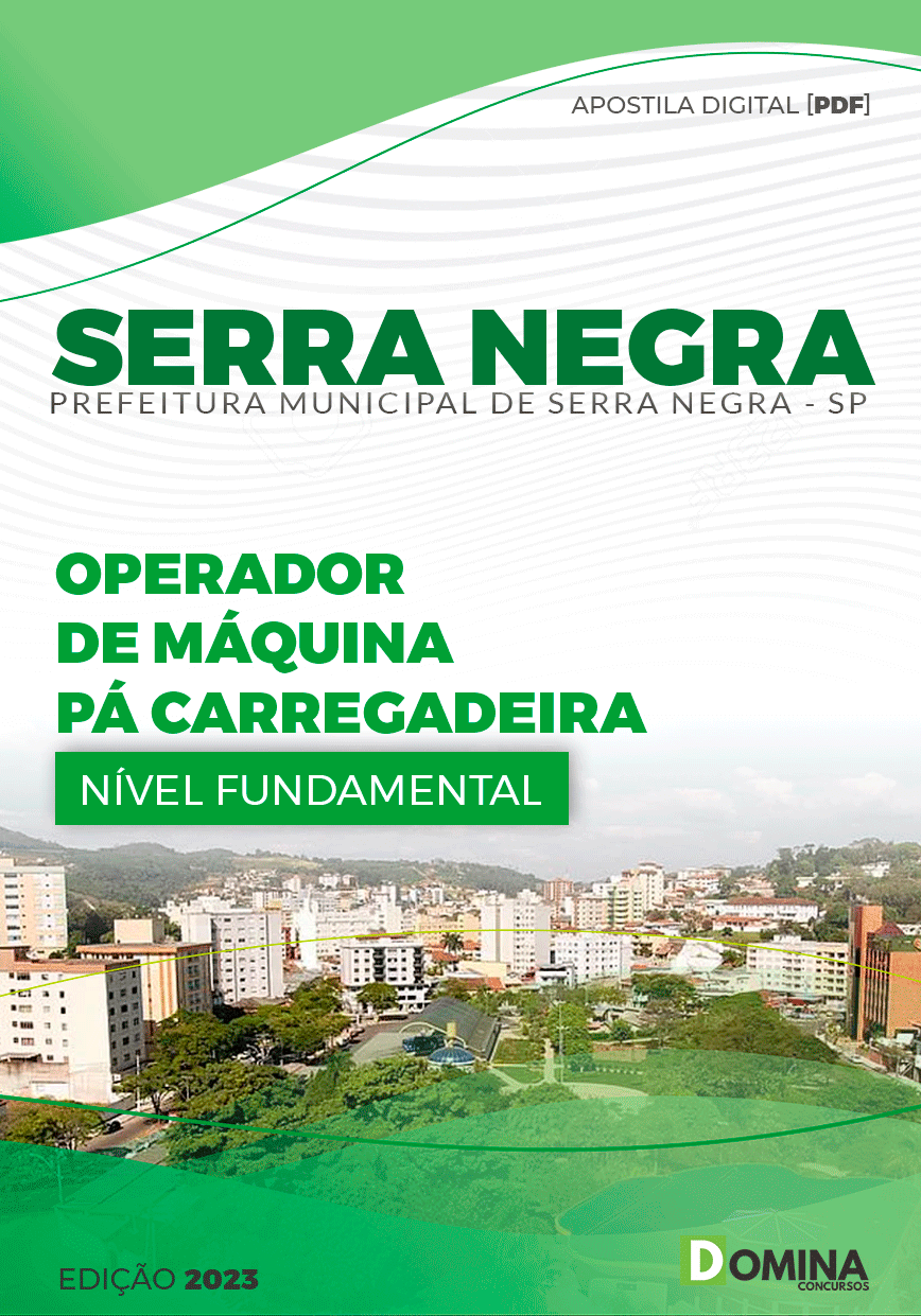 Apostila Pref Serra Negra SP 2023 Operador de Pá Carregadeira