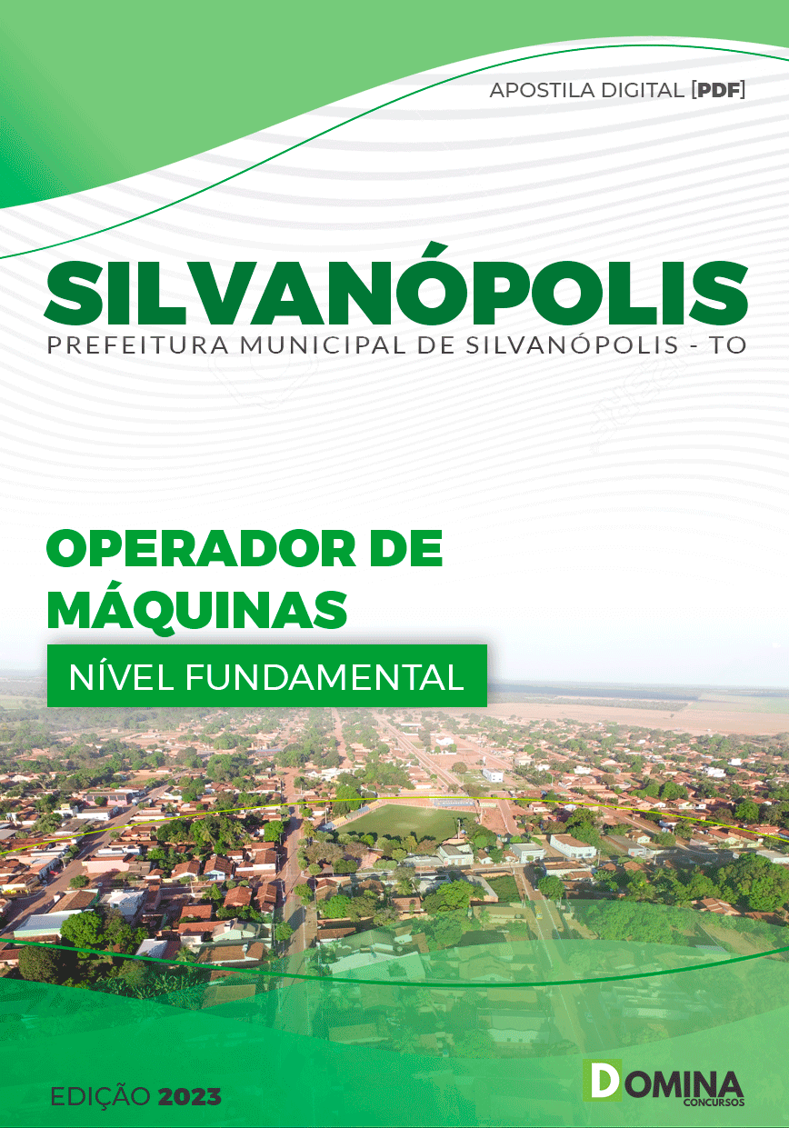 Apostila Pref Silvanópolis TO 2023 Operador Máquinas