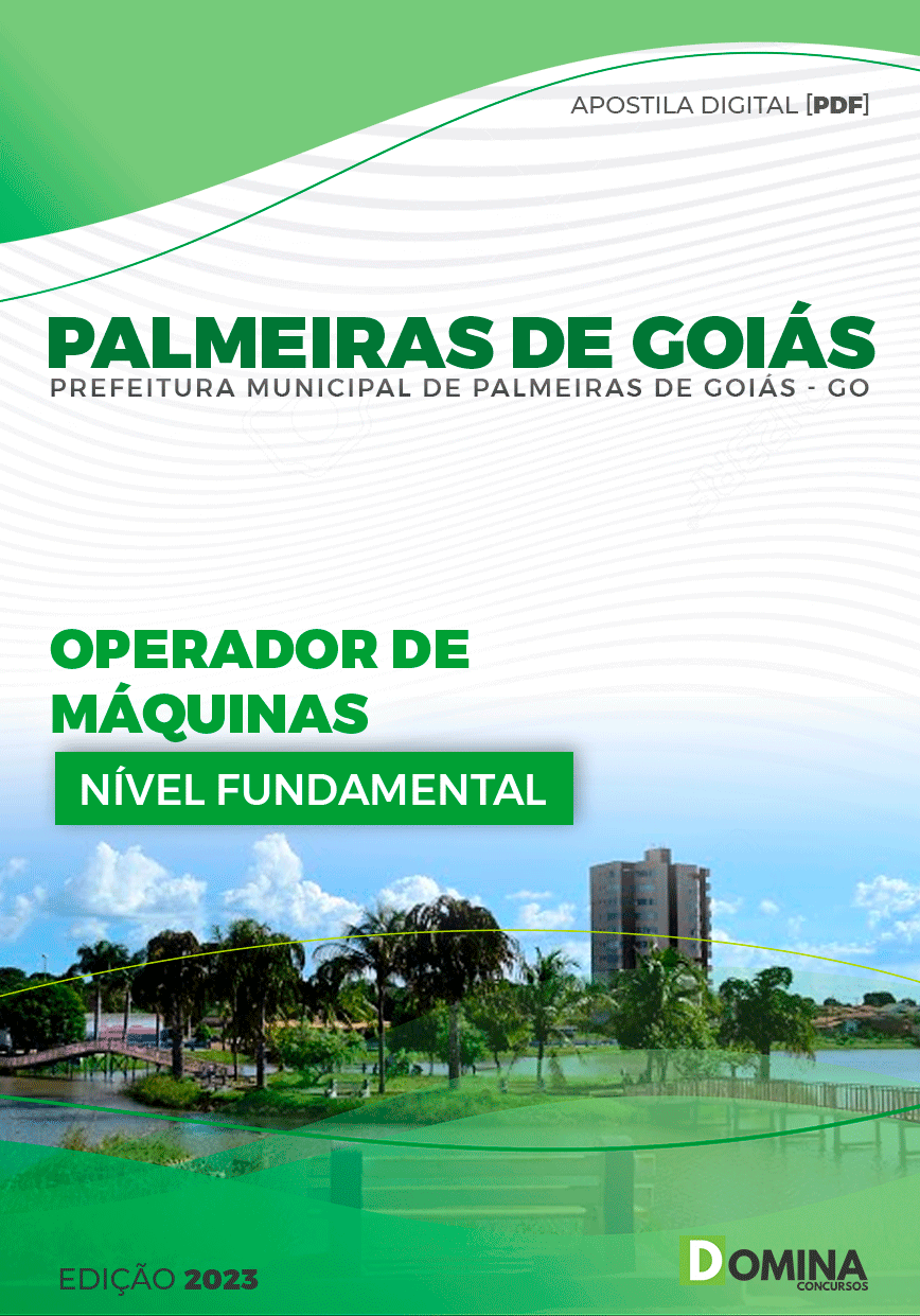 Apostila Pref Palmeiras de Goiás GO 2024 Operador Máquinas