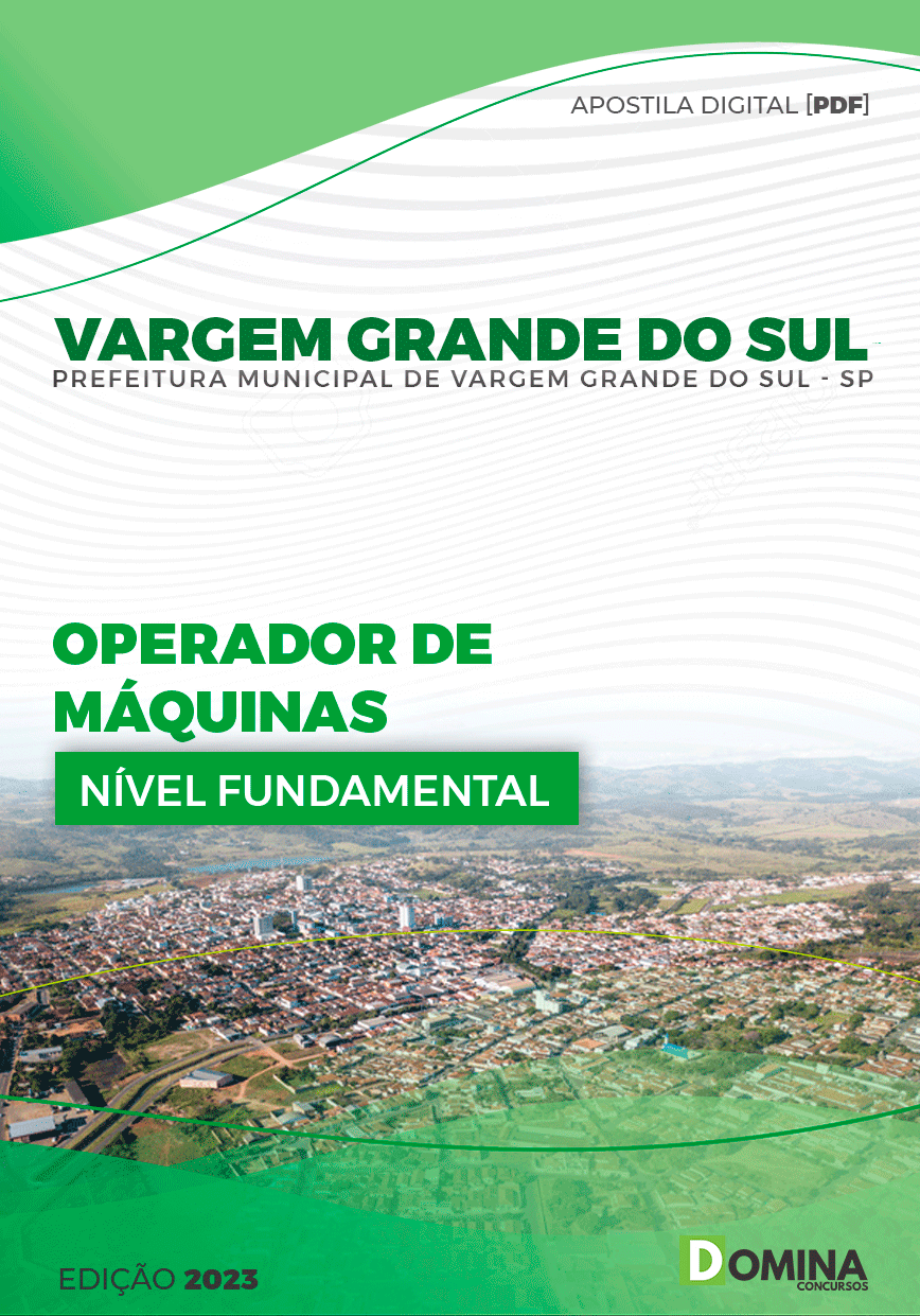 Apostila Pref Vargem Grande do Sul SP 2024 Operador Máquinas