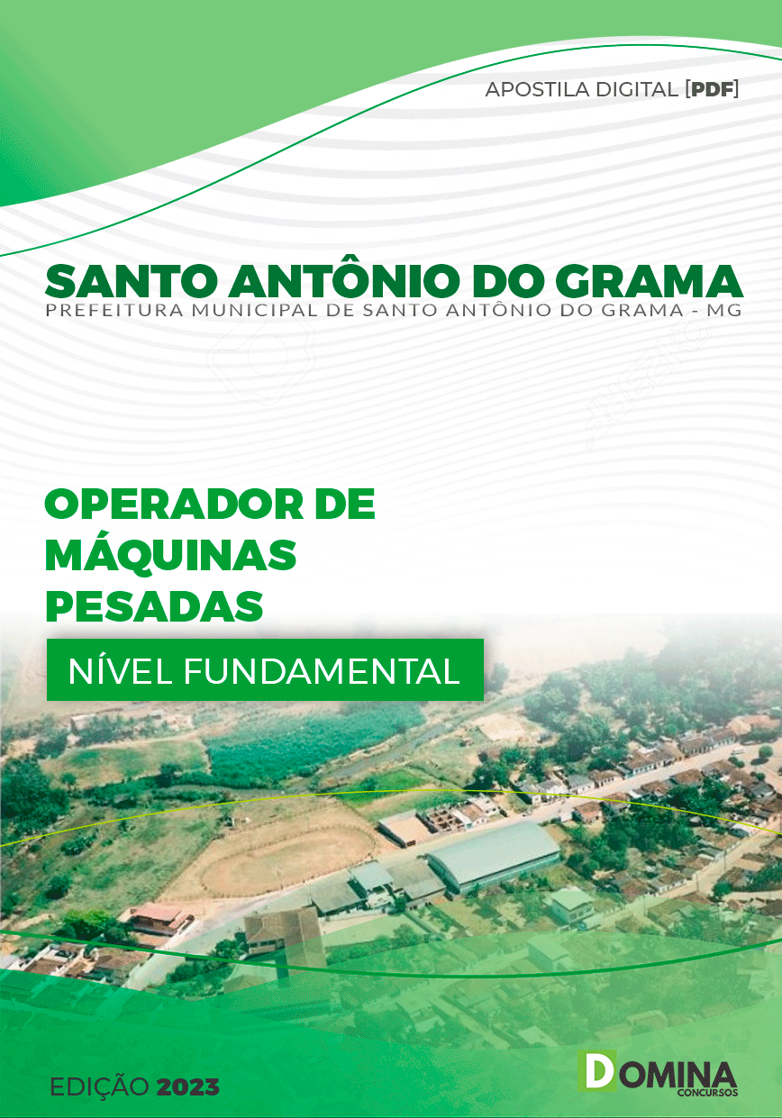 Pref Santo Antônio do Grama MG 2023 Operador Maq Pesadas