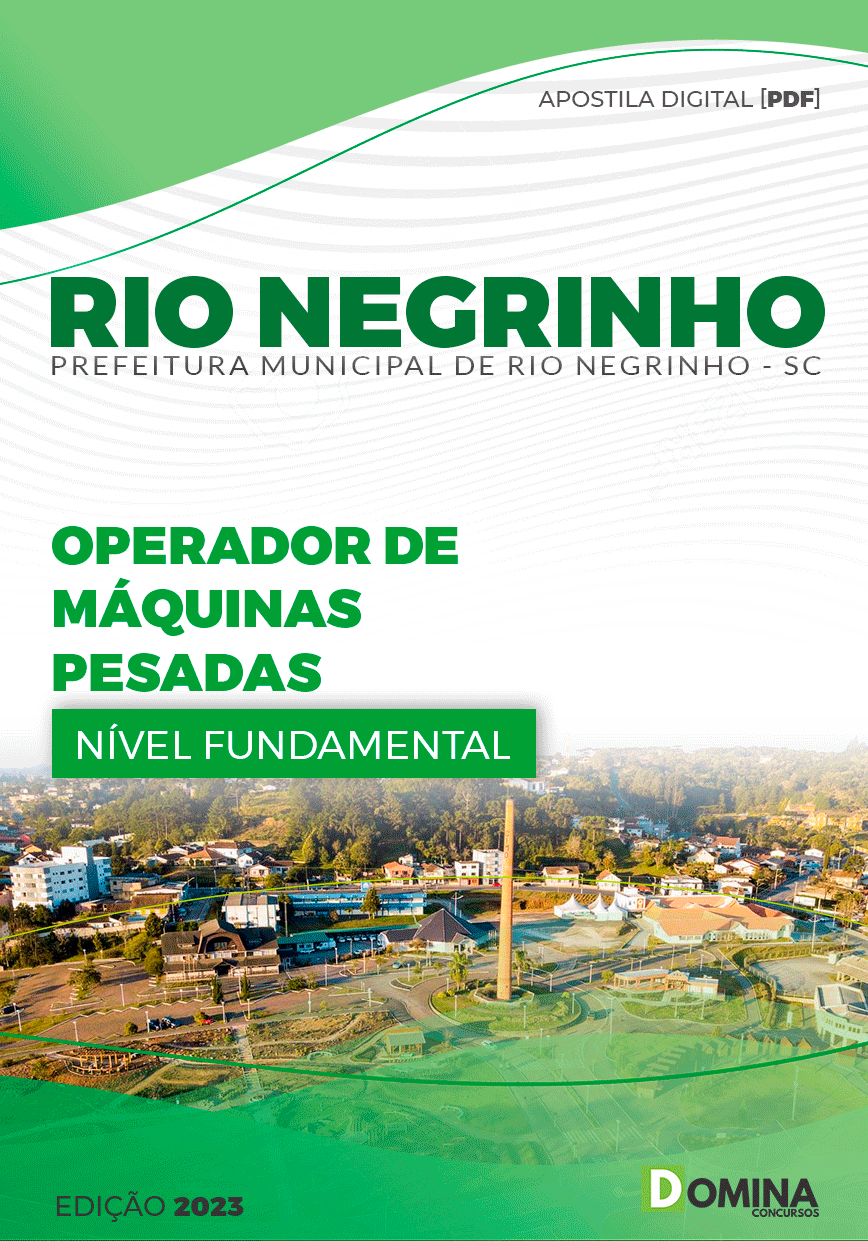Apostila Pref Rio Negrinho SC 2023 Operador Máquinas Pesadas