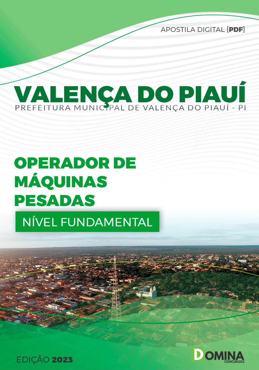 Apostila Concurso Pref Valença PI 2023 Operador Máquinas Pesadas