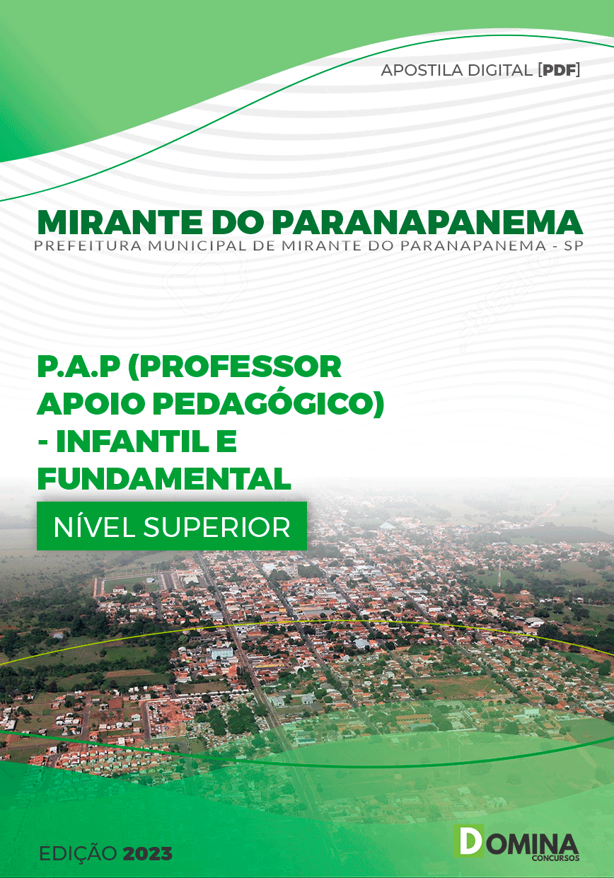 Pref Mirante Paranapanema SP 2023 Professor Apoio Pedagógico