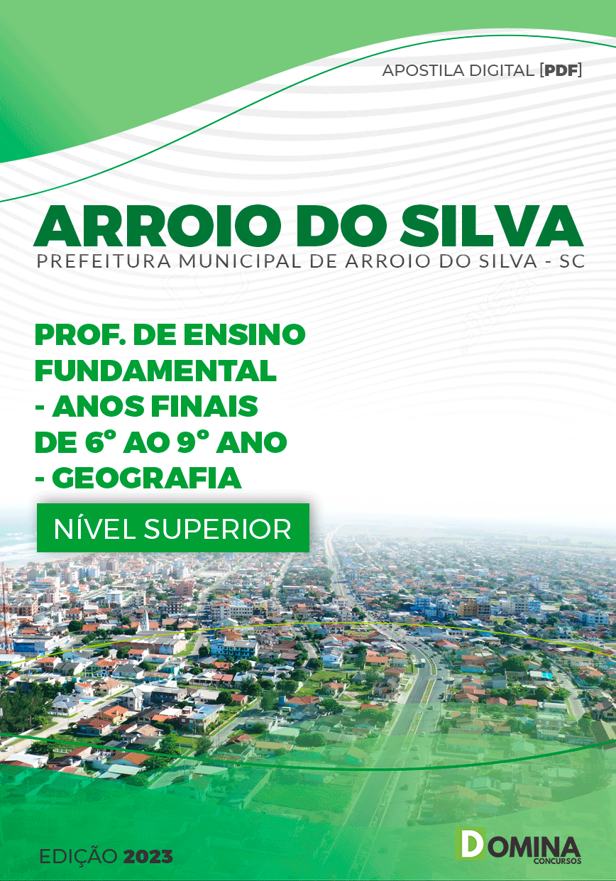 Apostila Pref Arroio do Silva SC 2023 Professor de Geografia