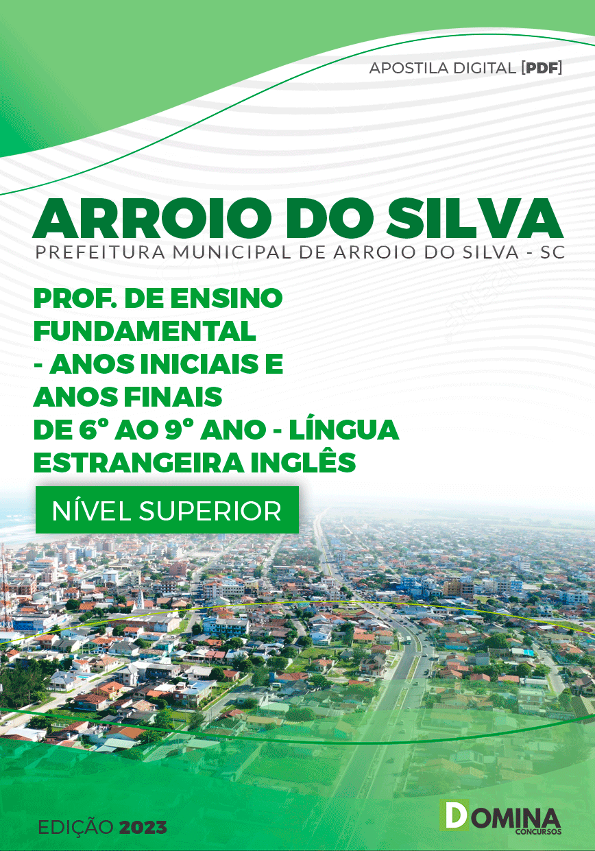 Apostila Pref Arroio do Silva SC 2023 Professor de Inglês