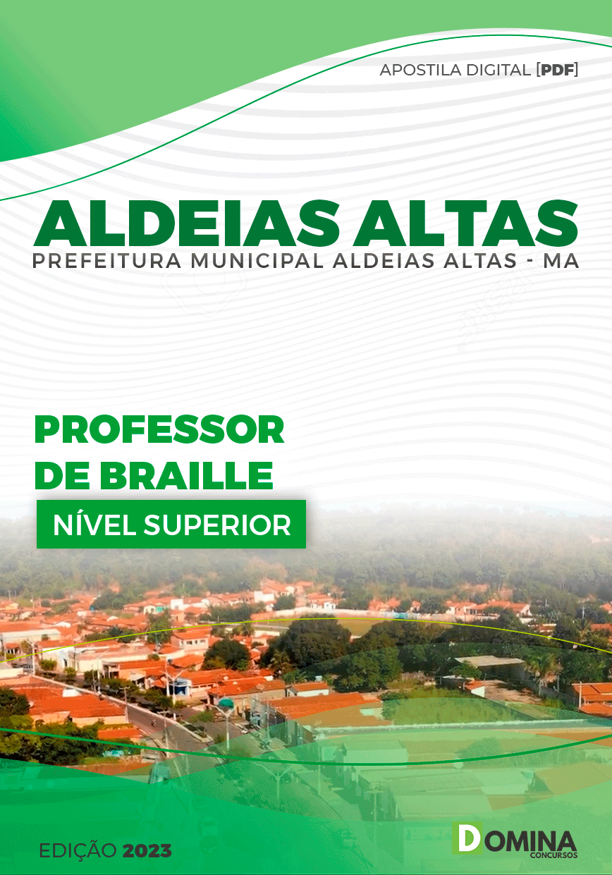 Apostila Pref Aldeias Altas MA 2023 Professor Braille