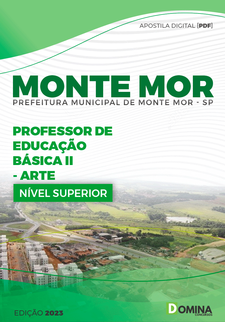 Apostila Pref Monte Mor SP 2023 Professor II Artes