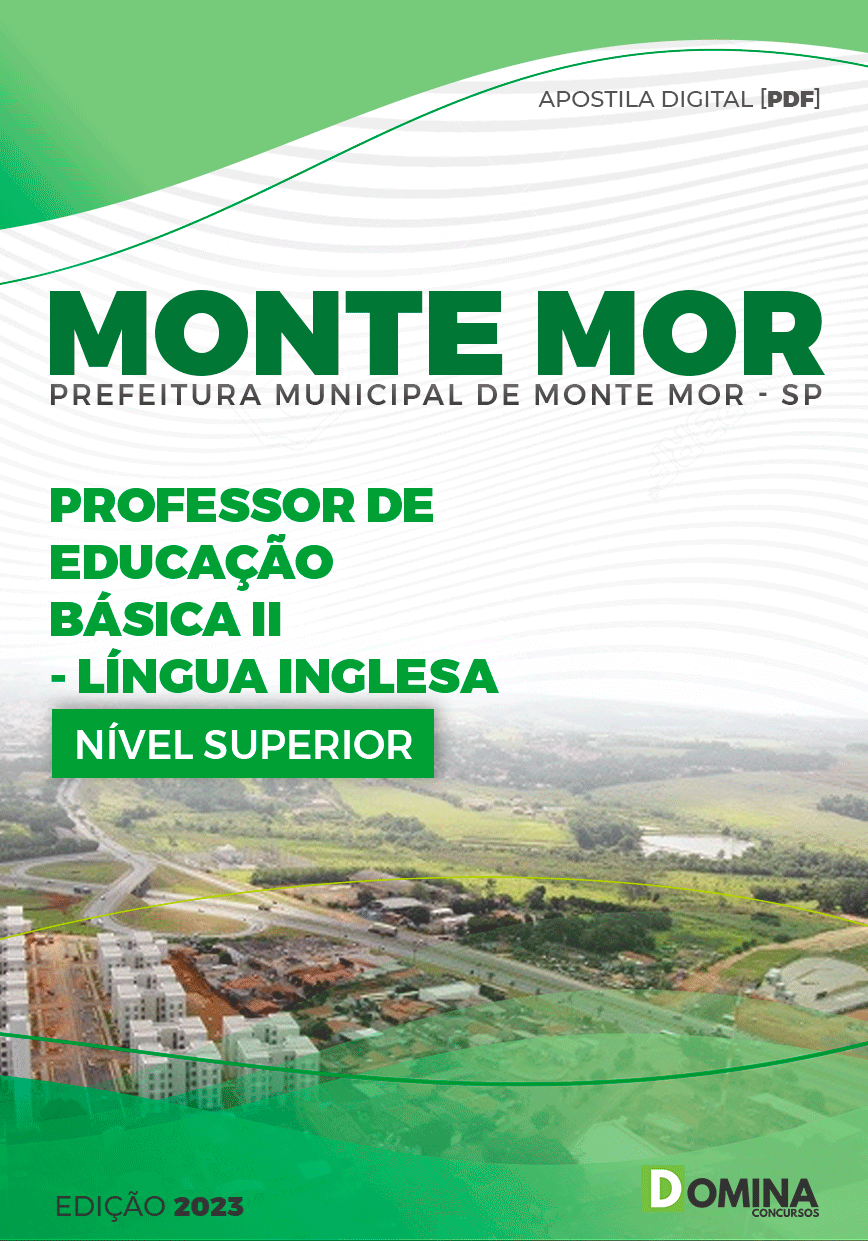 Apostila Pref Monte Mor SP 2023 Professor II Língua Inglesa