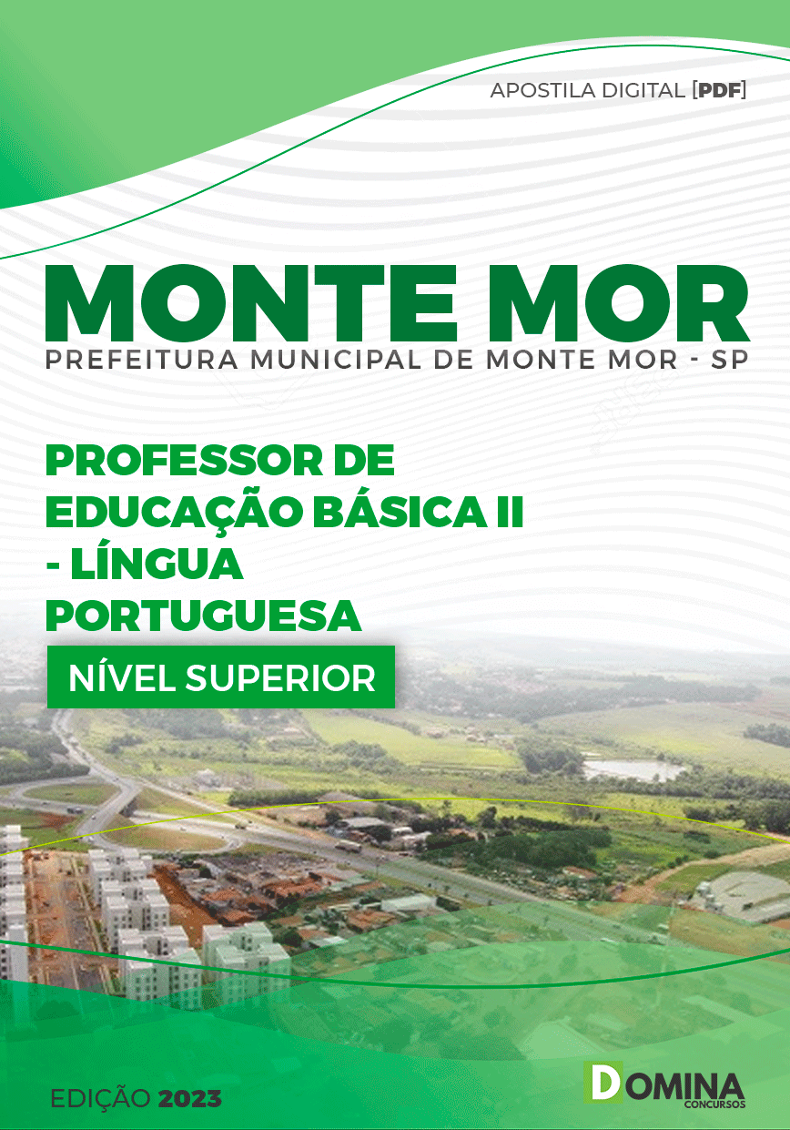 Apostila Pref Monte Mor SP 2023 Professor II Língua Portuguesa