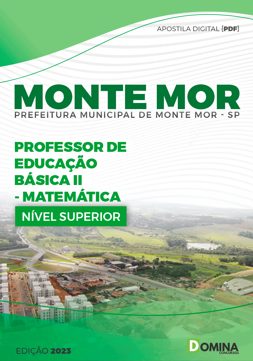 Apostila Pref Monte Mor SP 2023 Professor II Matemática