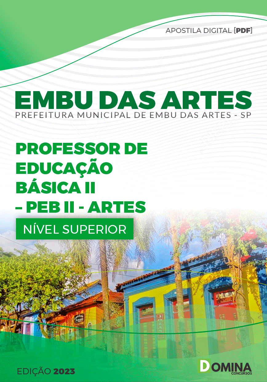 Apostila Pref Embu das Artes SP 2023 Professor PEB II Artes