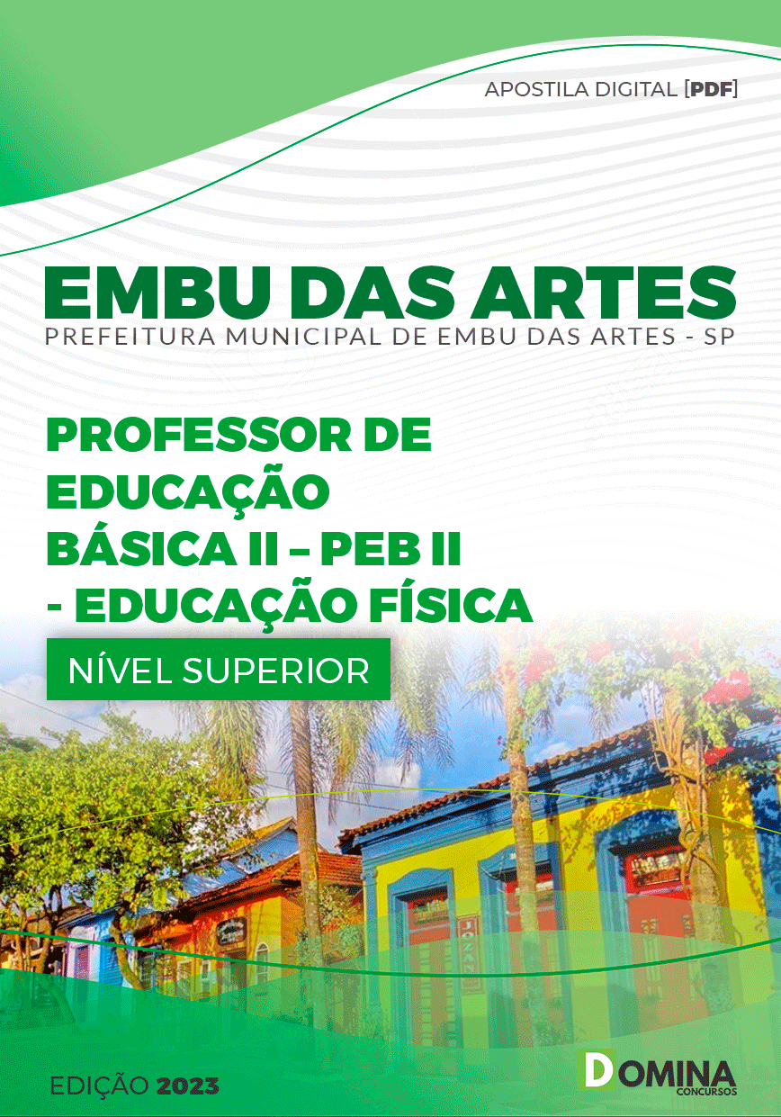 Apostila Pref Embu das Artes SP 2023 Professor PEB II Educação Física
