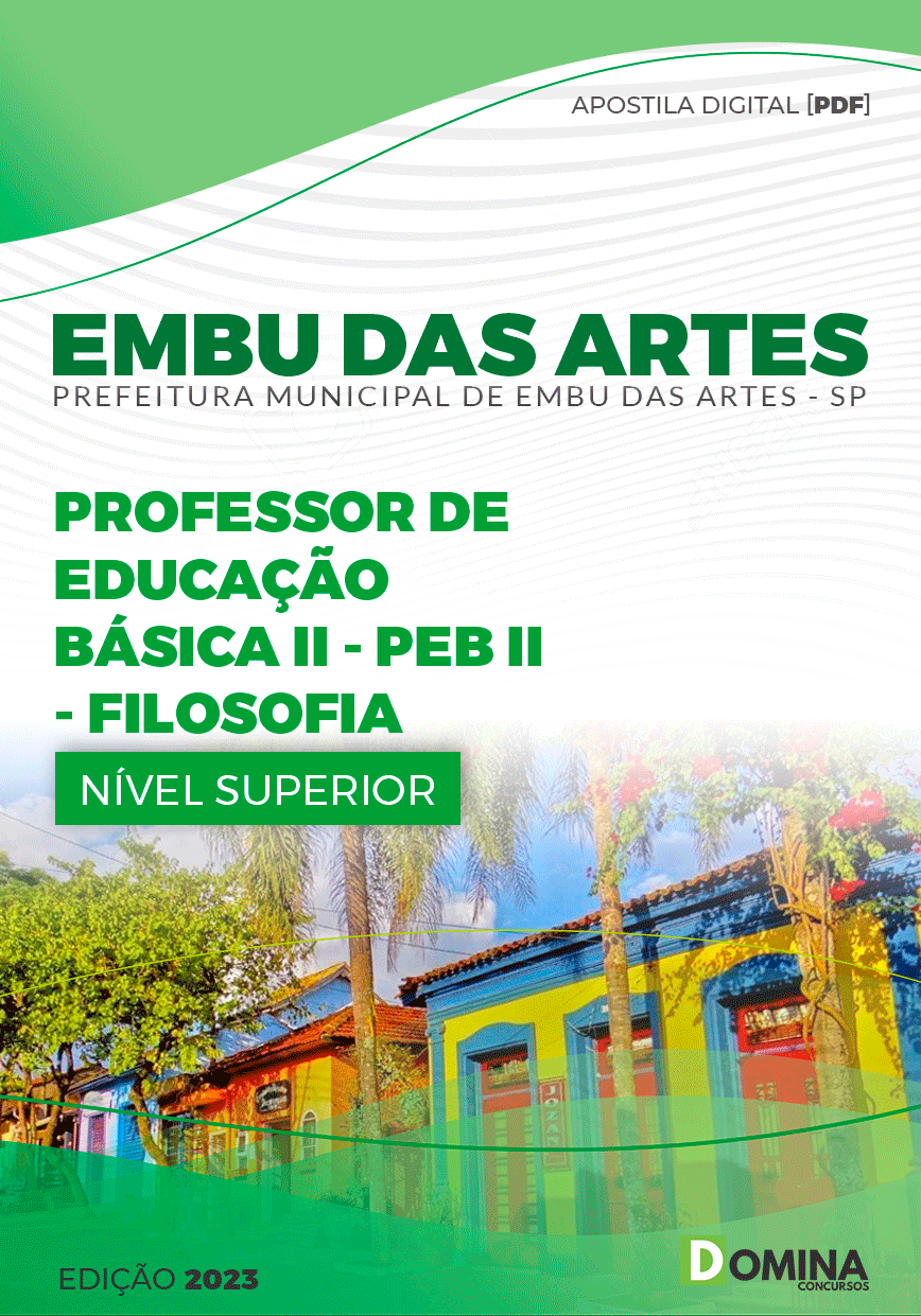 Apostila Pref Embu das Artes SP 2023 Professor PEB II Filosofia