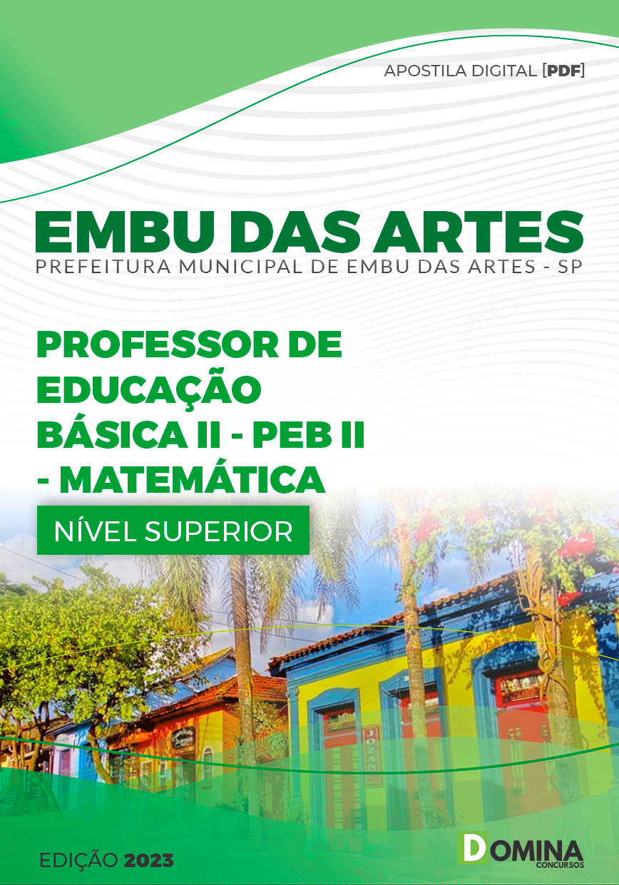 Apostila Pref Embu das Artes SP 2023 Professor PEB II Matemática