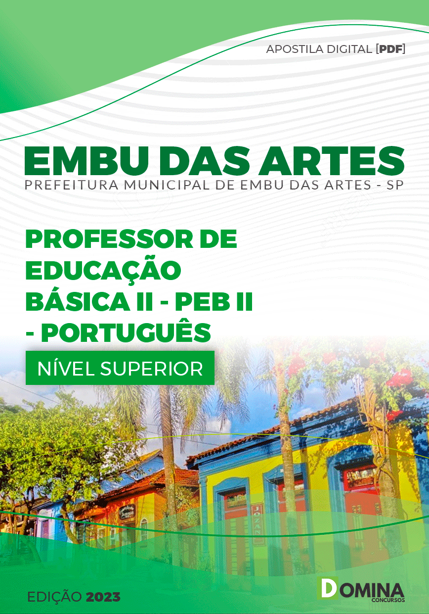 Apostila Pref Embu das Artes SP 2023 Professor PEB II Português
