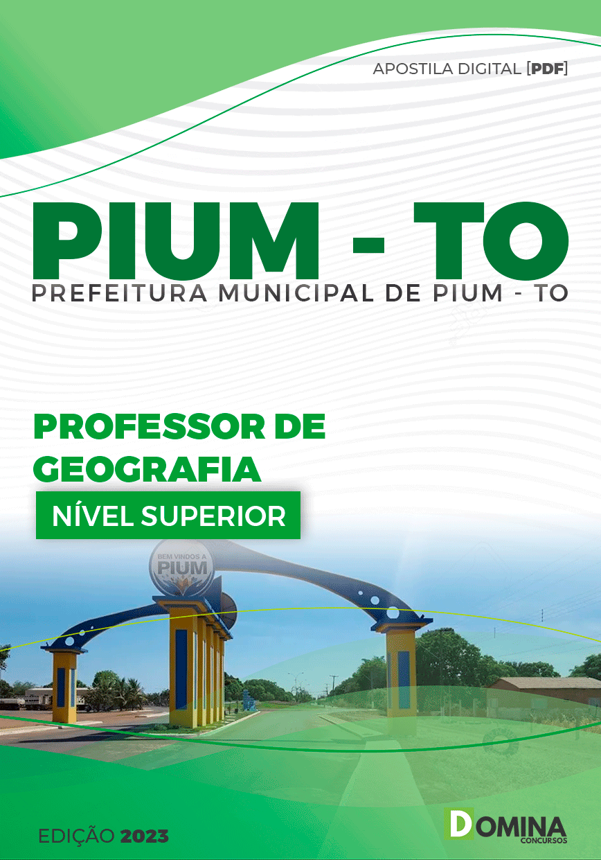 Apostila Concurso Pref Pium TO 2023 Professor Geografia