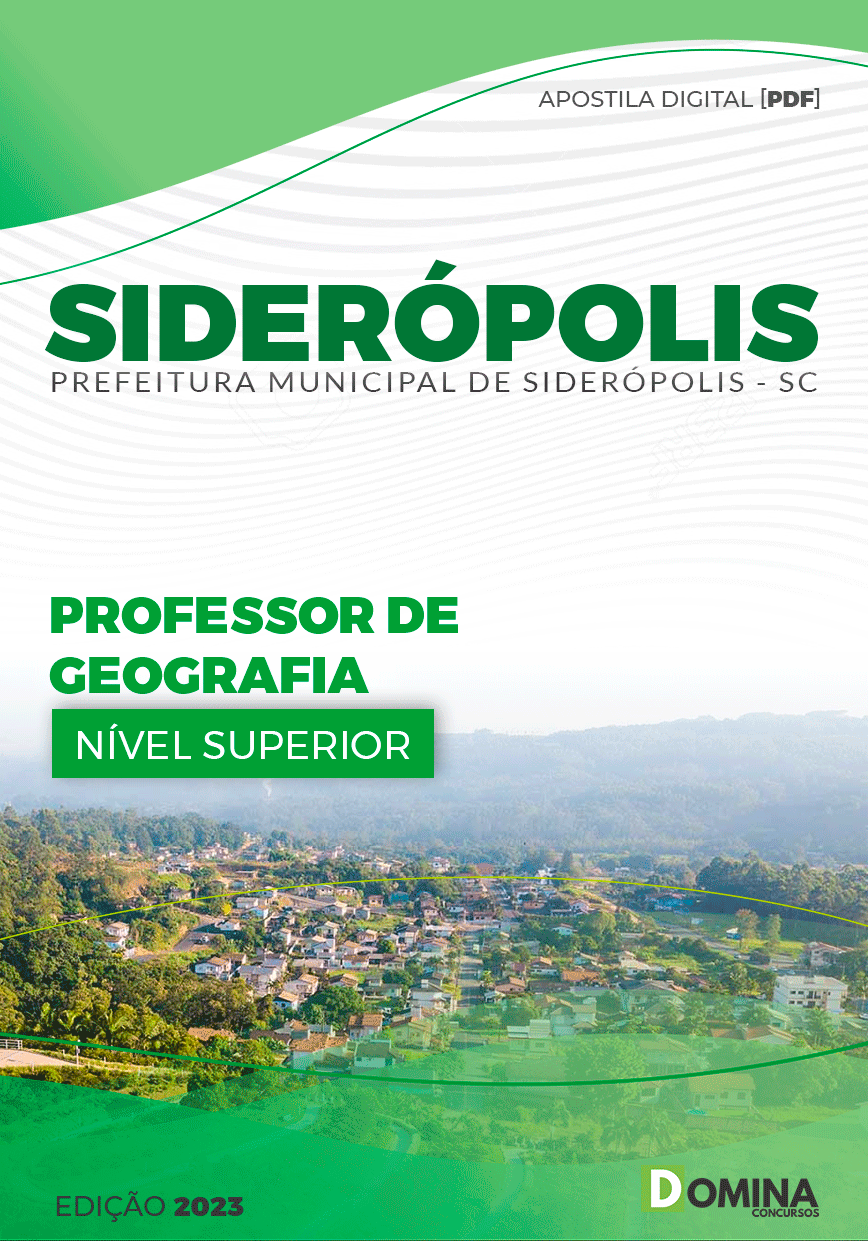 Apostila Pref Siderópolis SC 2023 Professor Geografia