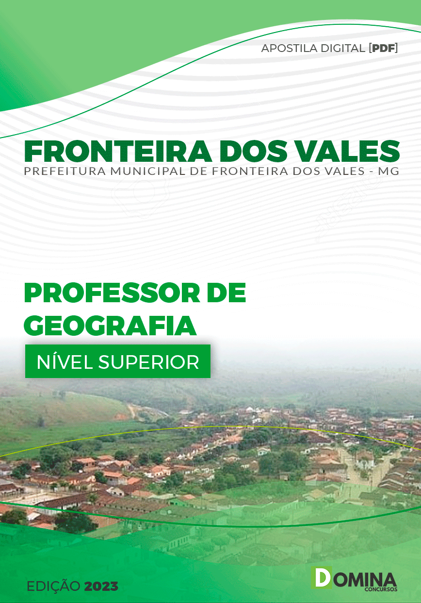 Apostila Pref Fronteira dos Vales MG 2024 Professor de Geografia